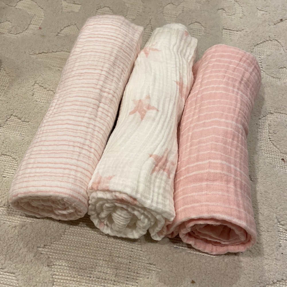 Set of 3 Aden+Anais Swaddle Blankets